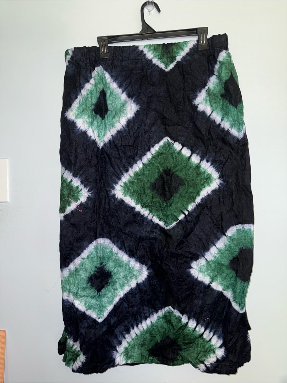 Green & Black Tie-Dye Maxi Skirt